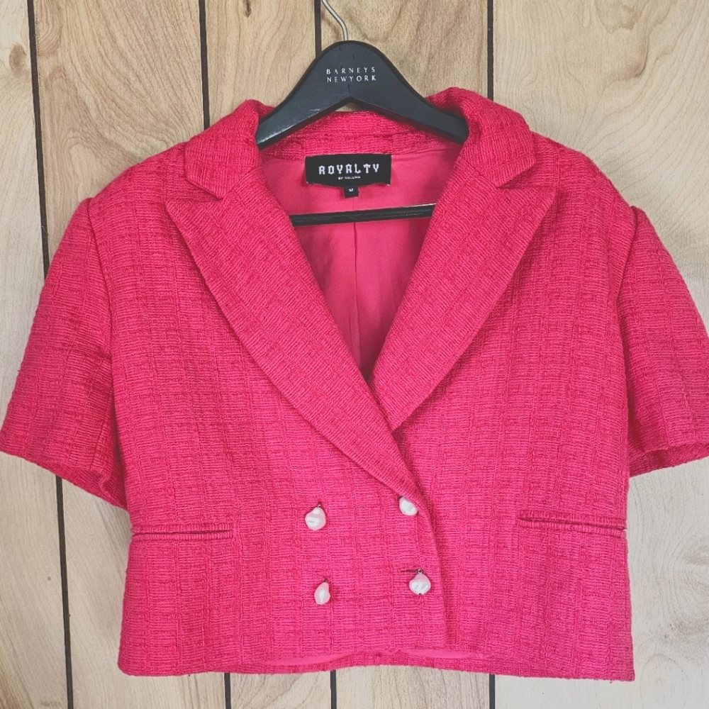 Royalty For Me Women's Pink Cropped Jacket